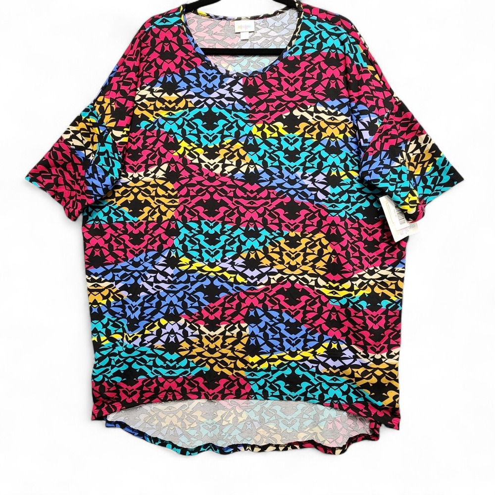 Lularoe Irma Tunic‎ Top Size XL Colorful Multi-Color High Low Shirt NEW w/ Tag